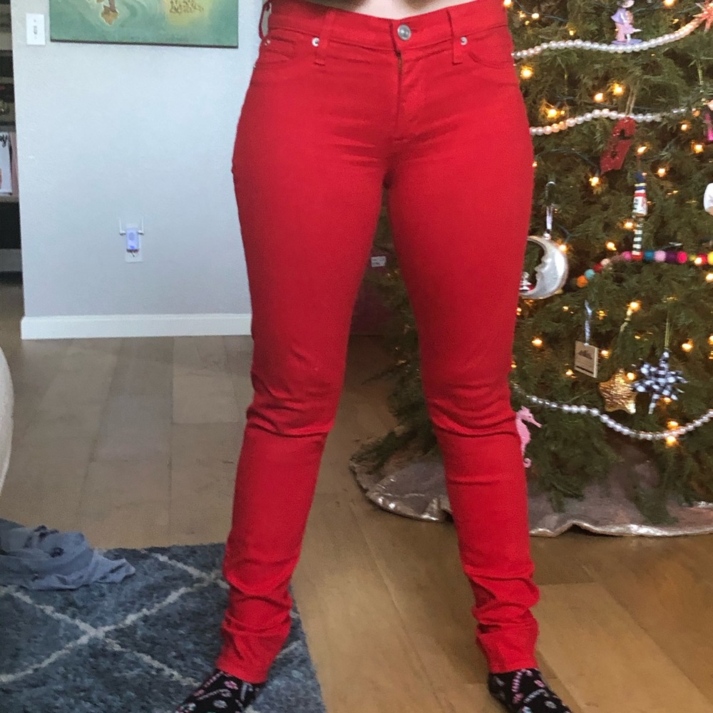 Red Hudson Skinny Jeans